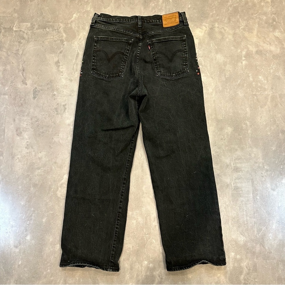 LEVI’S Ribcage Straight‎ Studded Jeans Size 30 - Picture 6 of 13